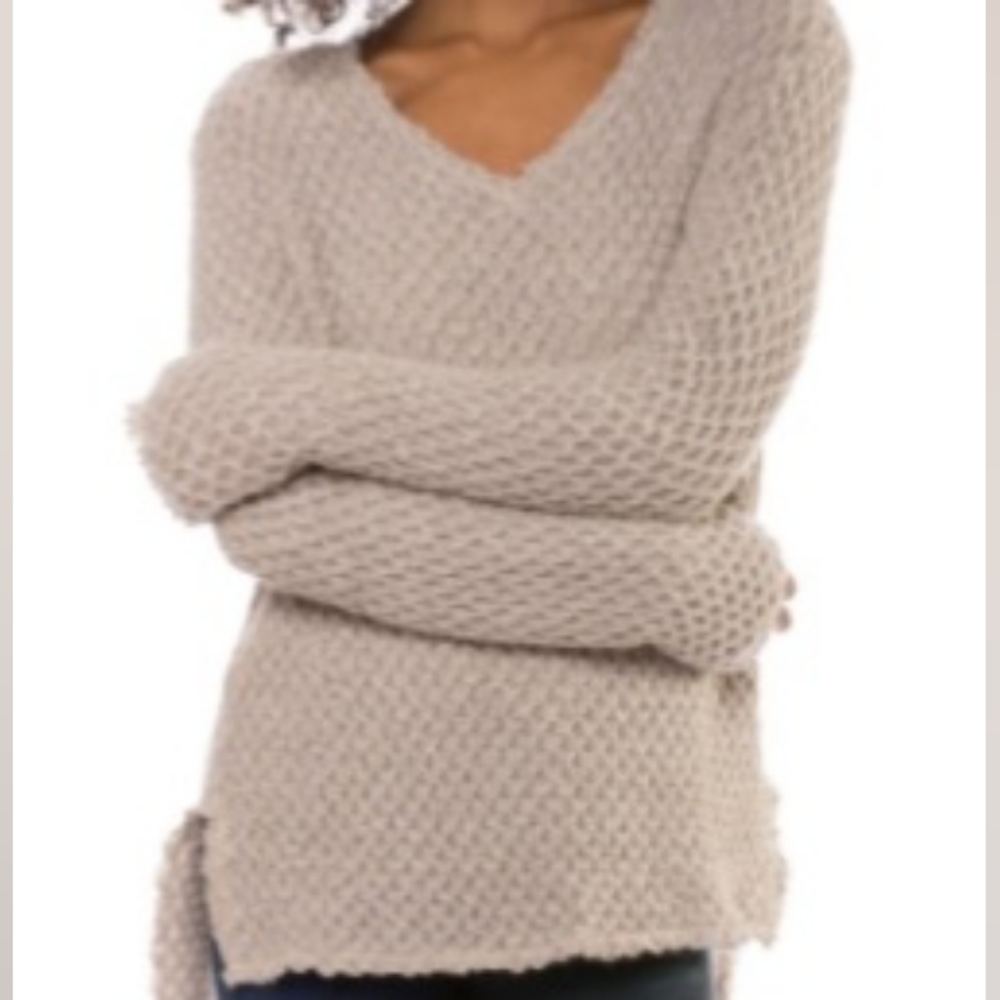 Three Dots Mohair Honeycomb Mid Loose Sweater sz S